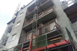 Salva klinker MILANO, via Rovigo, consolidamento statico rivestimento in clinker smaltato