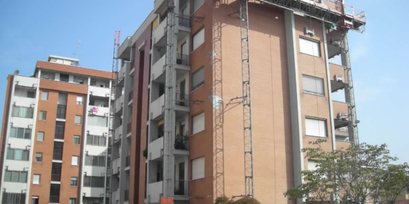 Consolidamento statico rivestimento in klinker smaltato, riqualificazione balconi